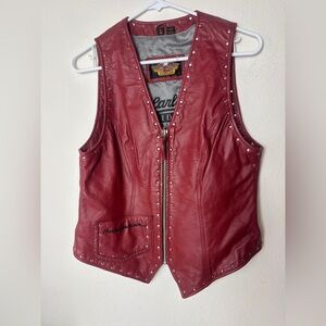Harley-Davidson Women's Red Leather Vest